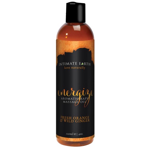 Intimate Earth Energizing Massage Oil - 120 ml Orange & Ginger