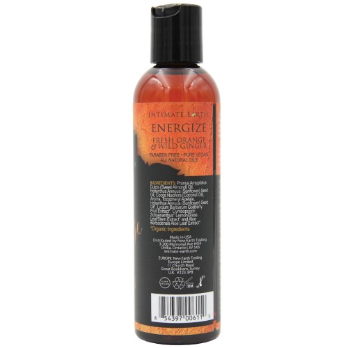 Aceite de Masaje Energizante Intimate Earth - 120 ml Naranja & Jengibre