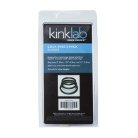 KinkLab Rubber Cock Ring Trio for Enhanced Pleasure