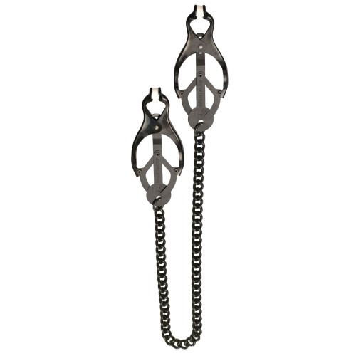 Spartacus Butterfly Nipple Clamps with Chain