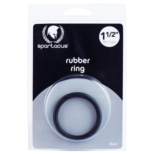 Spartacus 1.5 Rubber Cock Ring Black