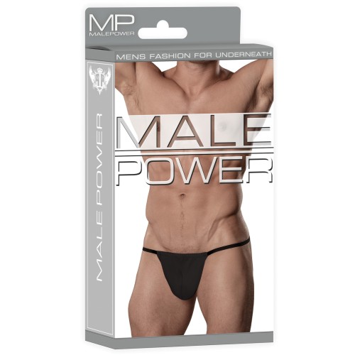 Male Power Nylon Lycra Pouch Thong Black - Comfort and Style