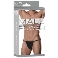 Male Power Nylon Lycra Pouch Thong Black - Comfort and Style