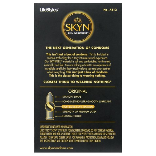 Condoms Lifestyles SKYN Original Caja de 12