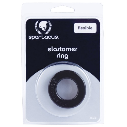 Spartacus Elastomer Cock Ring Metro Black