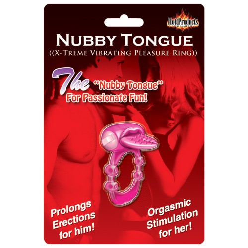 Anillo de Placer Vibrante con Lengua Nubby X-treme - Magenta