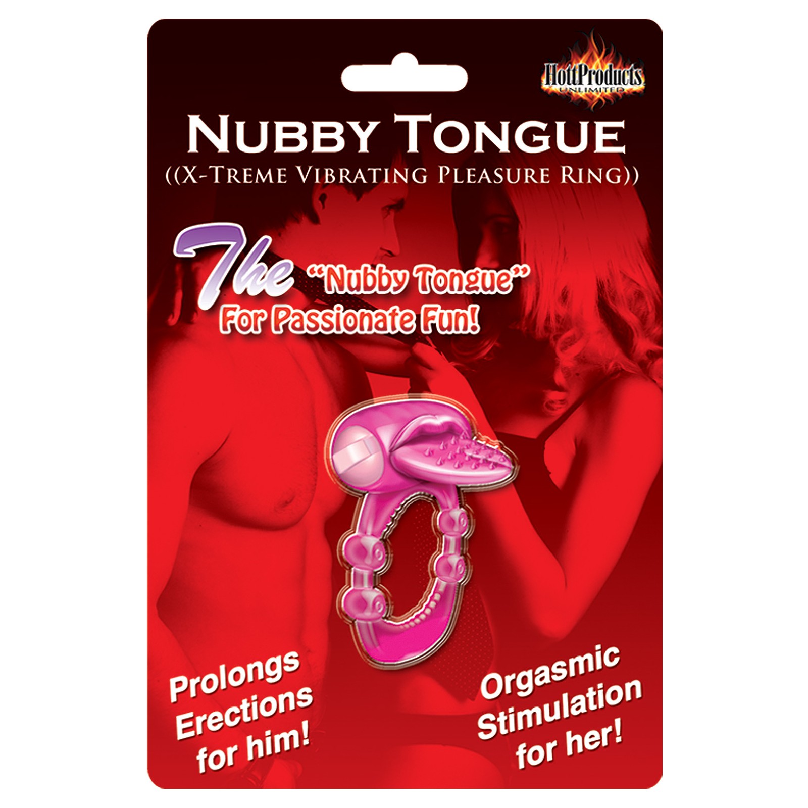 Anillo de Placer Vibrante con Lengua Nubby X-treme - Magenta