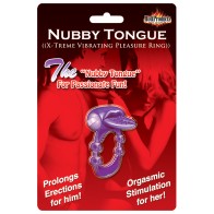 Anillo de Placer Vibrante Nubby Tongue X-treme Púrpura