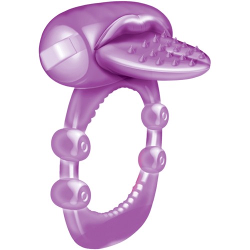 Nubby Tongue X-treme Vibrating Pleasure Ring Purple