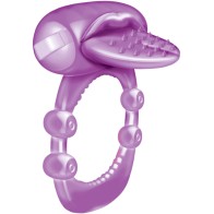 Nubby Tongue X-treme Vibrating Pleasure Ring Purple