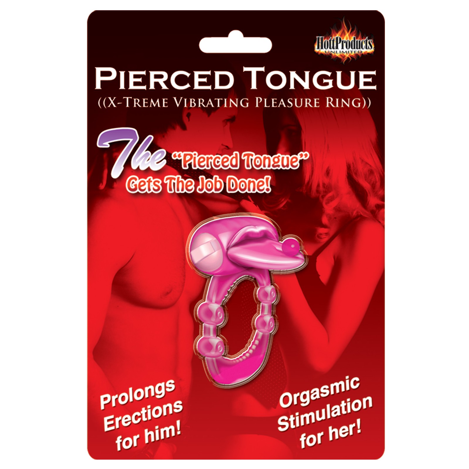 Magenta X-treme Vibrating Tongue Pleasure Ring