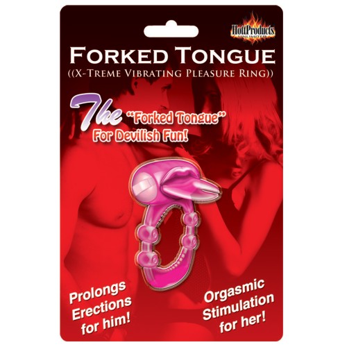 Forked Tongue X-treme Vibrating Pleasure Ring Magenta