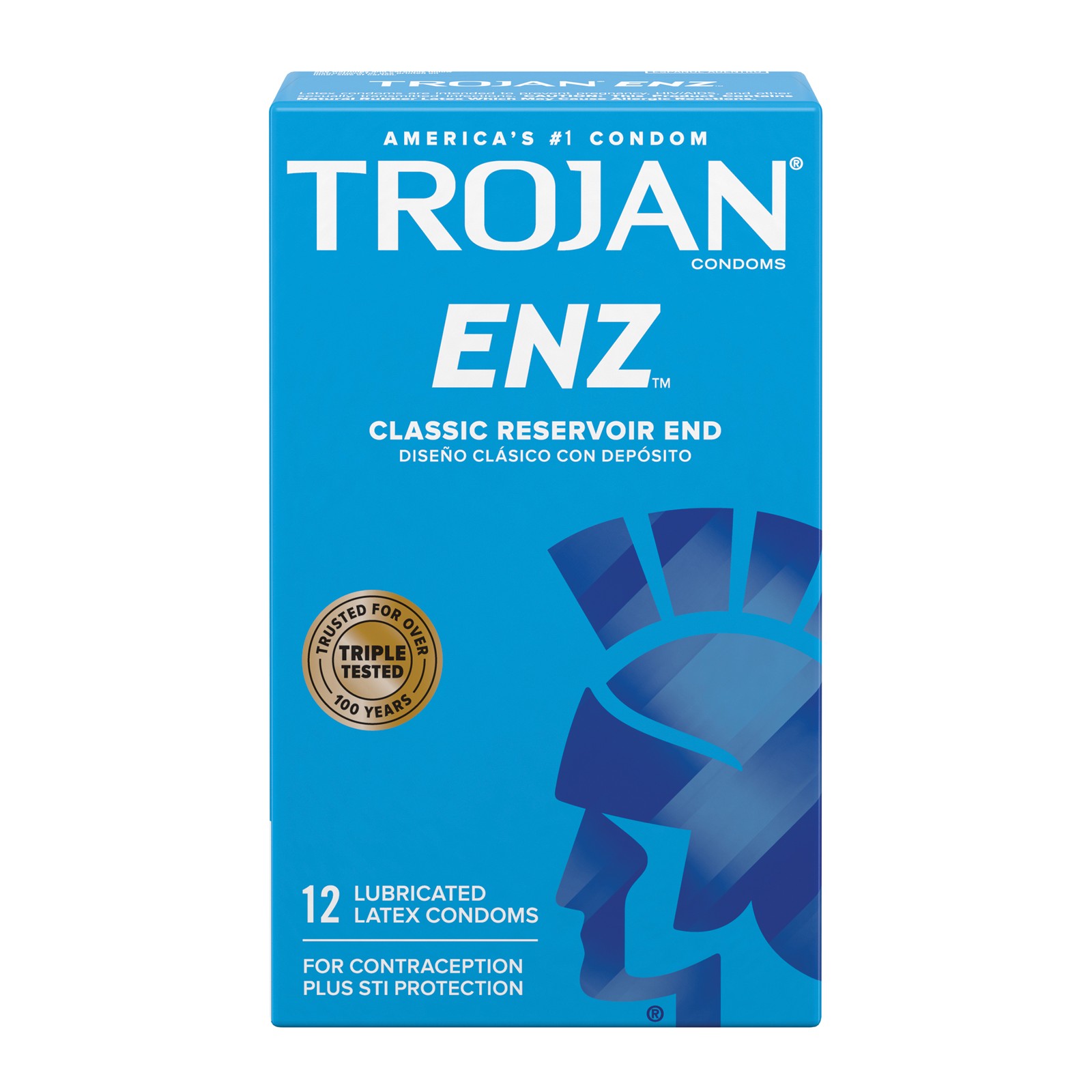 Condones Lubricados Trojan Enz Caja de 12