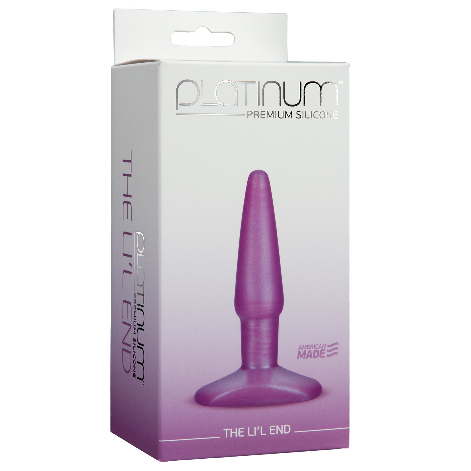 Platinum Silicone Lil' End Butt Plug - Purple