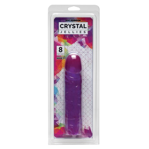 Crystal Jellies 8 Classic Dildo Purple