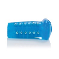 Basic Essentials Beaded Male Masturbator Blue