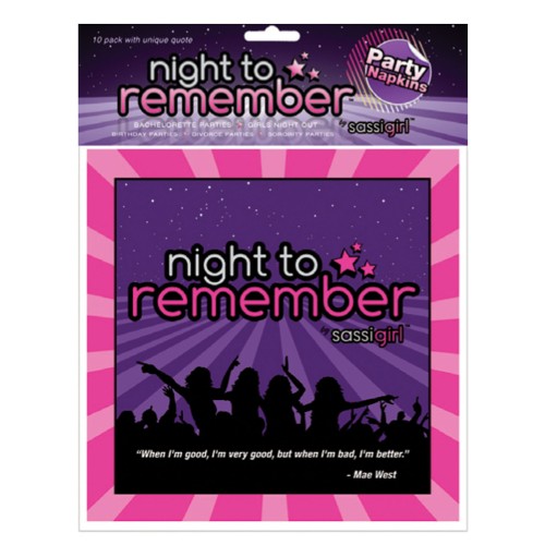 Night to Remember Standard Napkins - Pack of 10 Purple