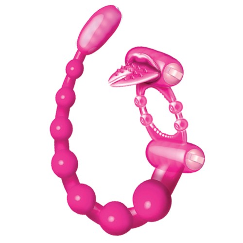 Anillo Dual de Placer Wet Dreams Extreme Scorpion Rosa