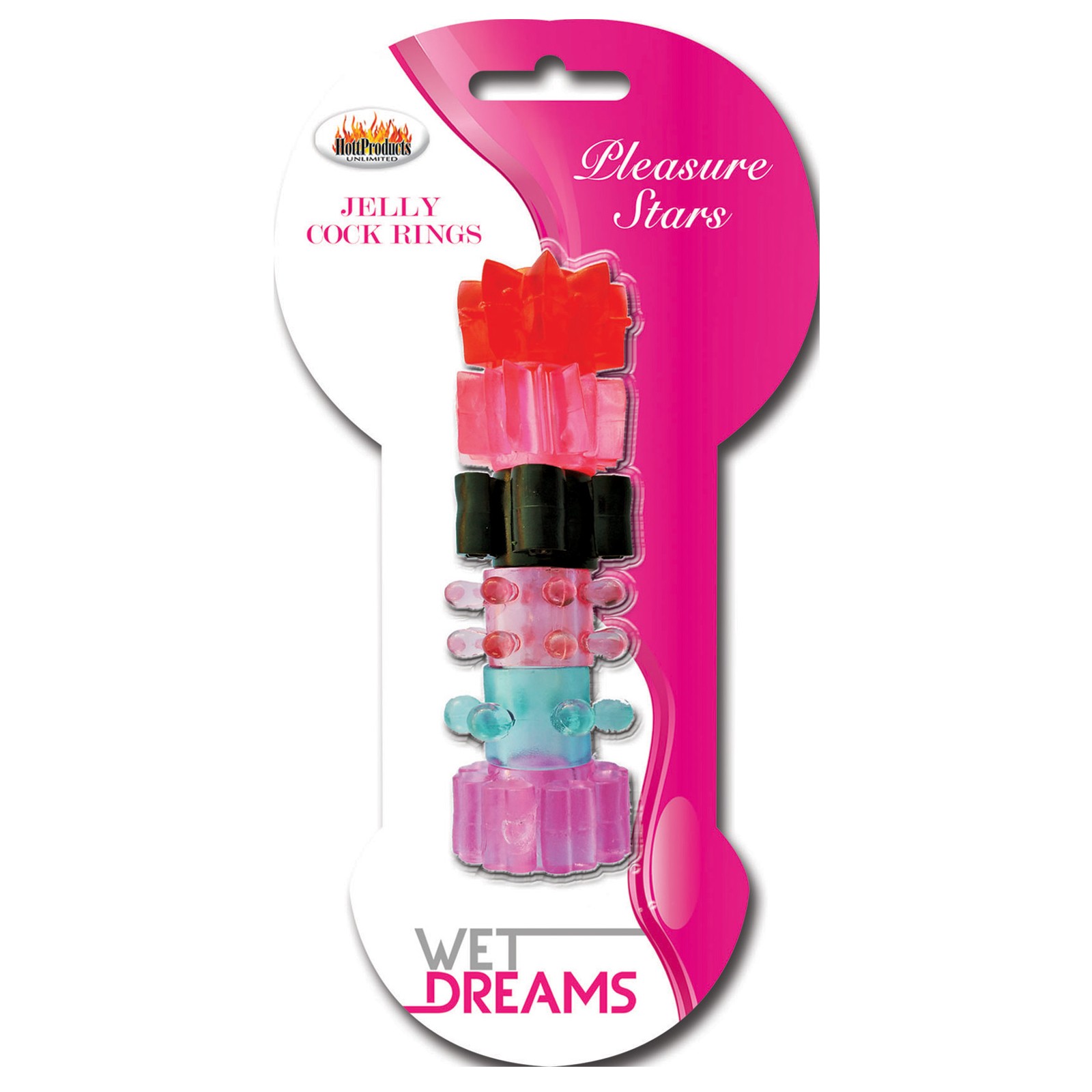 Wet Dreams Pleasure Stars Jelly Cock Rings 6 Pack