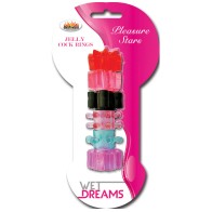 Wet Dreams Pleasure Stars Jelly Cock Rings 6 Pack