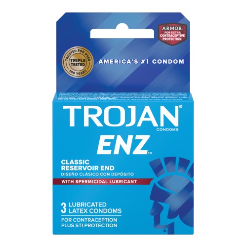 Condones Trojan Enz Espermicidas - Protección Segura y Confiable