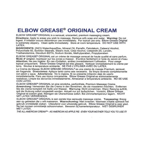 Crema Lubricante Elbow Grease Original