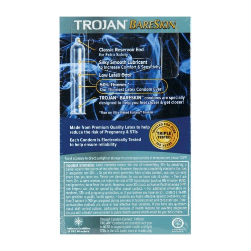 Preservativos Trojan BareSkin Ultra-Finos - Paquete de 10