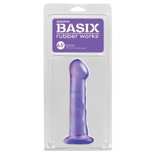 Basix Rubber Works 6.5" Dong Purple - Realistic Pleasure