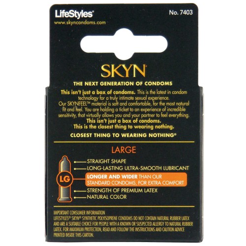 Condomes Lifestyles SKYN Elite Grande Caja de 3