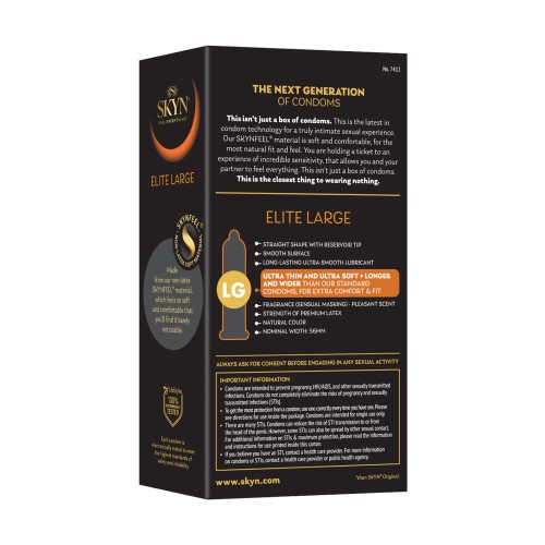 Lifestyles SKYN Elite Large Condoms - Premium Comfort