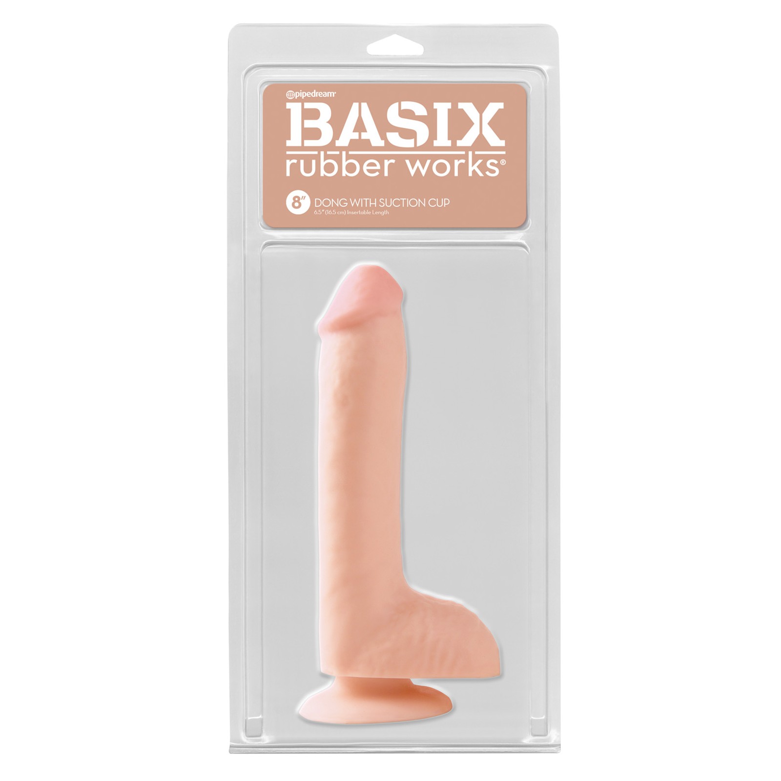 Basix Rubber Works 8-Inch Dong with Suction Cup