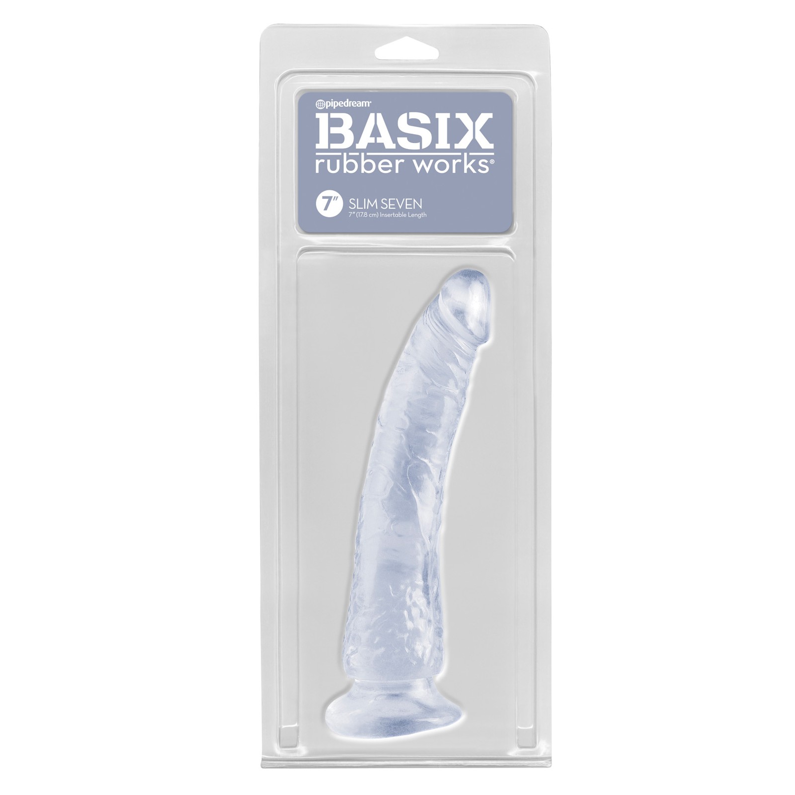 Basix Rubber Works 7 inch Slim Dong Clear