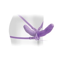 Fetish Fantasy Elite Vibrating Double Delight Strap-On Purple