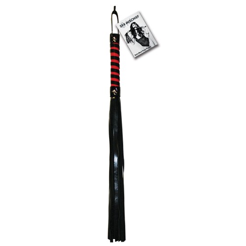 Sex & Mischief Stripe Flogger - Black/Red