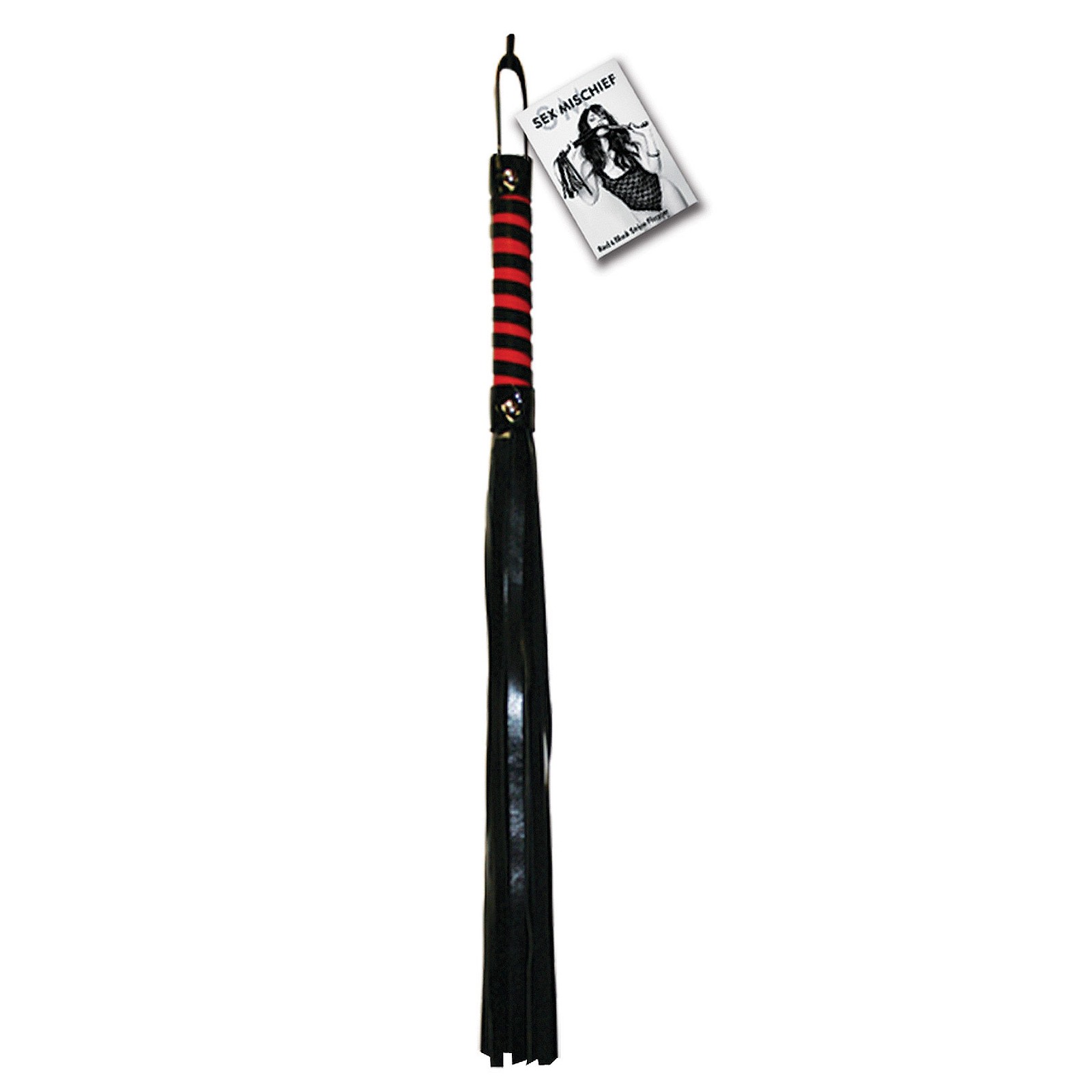 Sex & Mischief Stripe Flogger - Black/Red