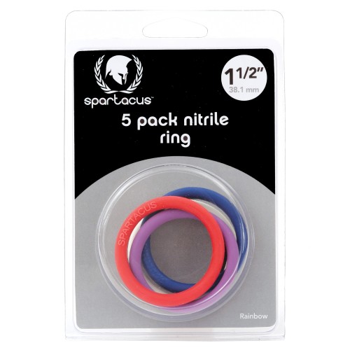 Spartacus Nitrile Cock Ring Set - 5 Pack