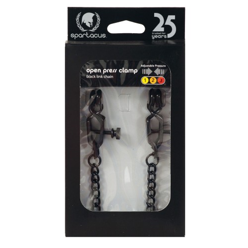 Spartacus Adjustable Nipple Clamps with Black Chain