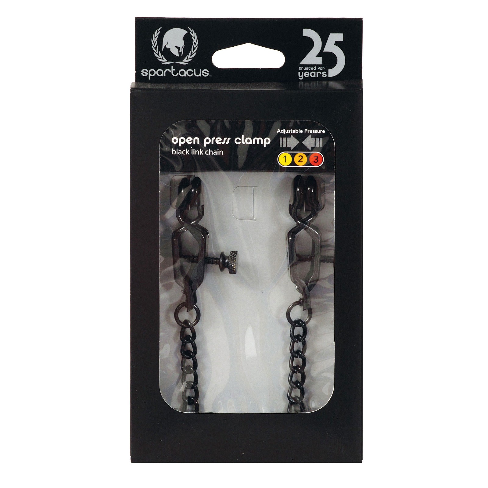 Spartacus Adjustable Nipple Clamps with Black Chain