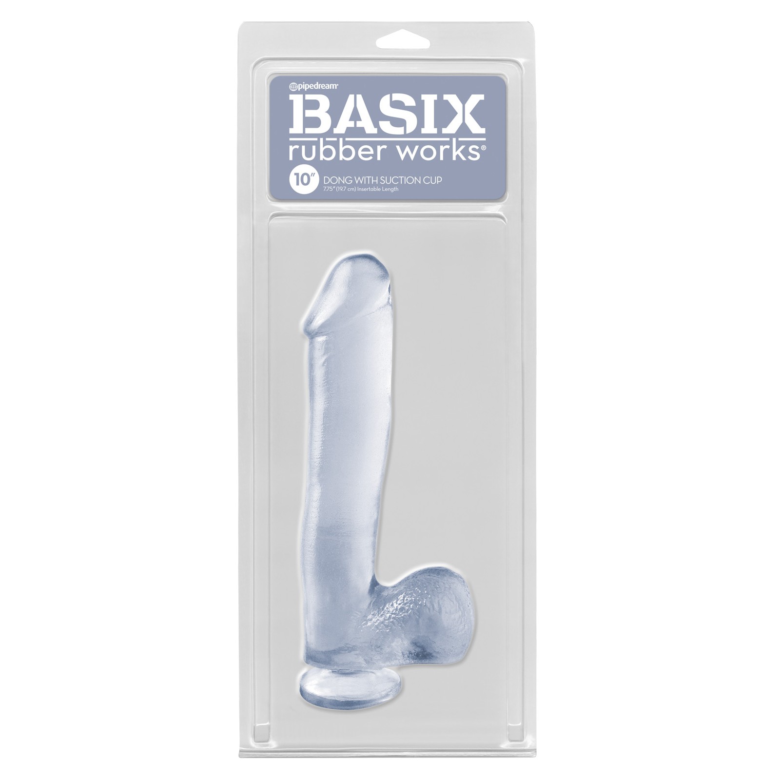 Basix Rubber Works 10" Dong with Suction Cup for Realistic Pleasure