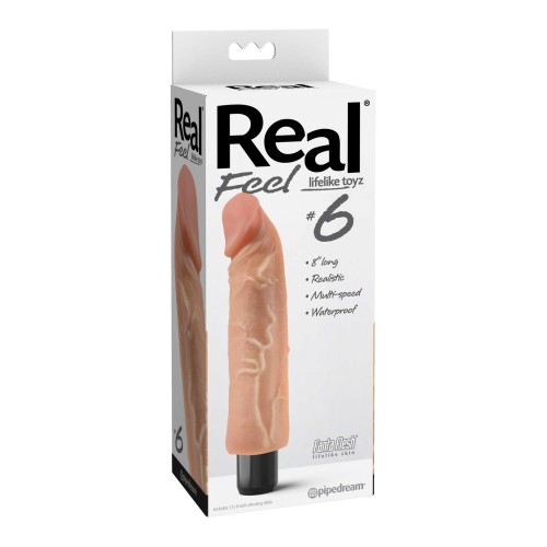 Vibrador Real Feel No. 6 Largo 8" Impermeable Flesh