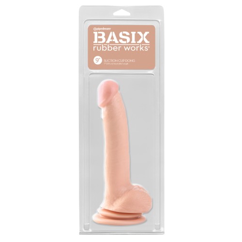 Basix Rubber Works 9 Inch Suction Cup Dong Flesh