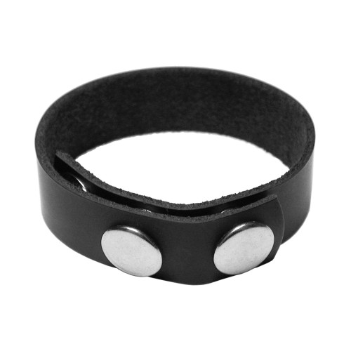 KinkLab Leather 3 Snap Cock Ring Adjustable