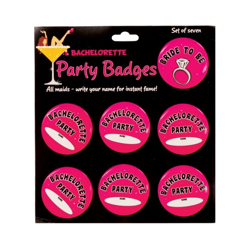 Bachelorette Party Badges Pack of 7