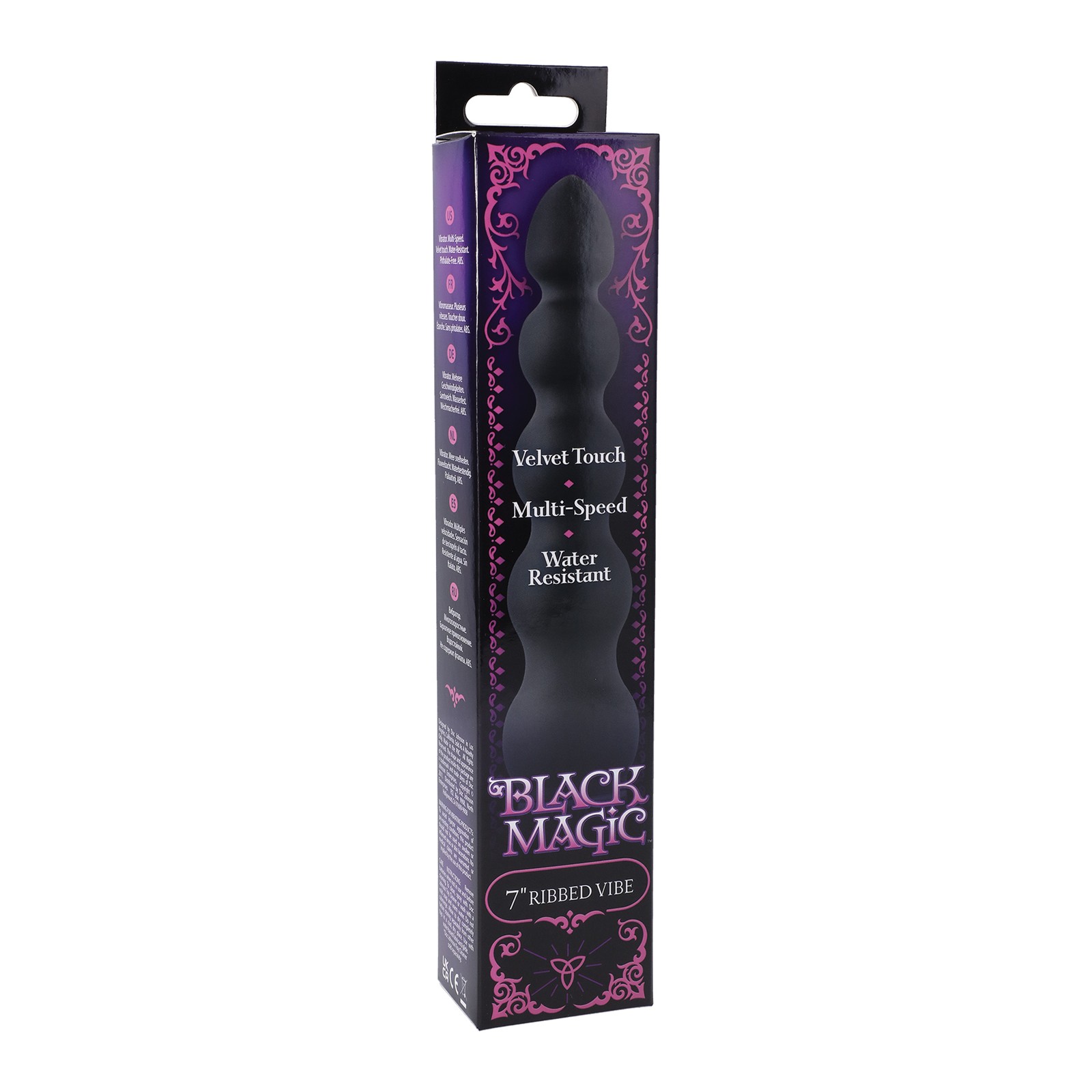 Vibrador Ribbed Black Magic de 7 Pulgadas