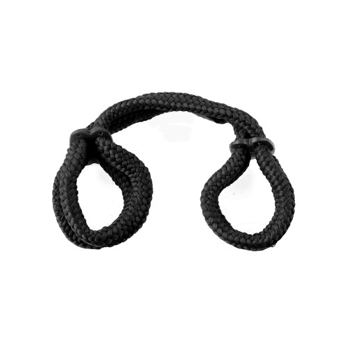 Fetish Fantasy Silk Rope Love Cuffs - Black