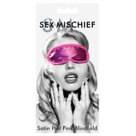 Sex & Mischief Satin Blindfold - Hot Pink