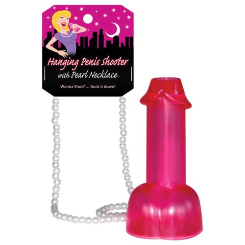 Hanging Penis Shooter Pearl Necklace