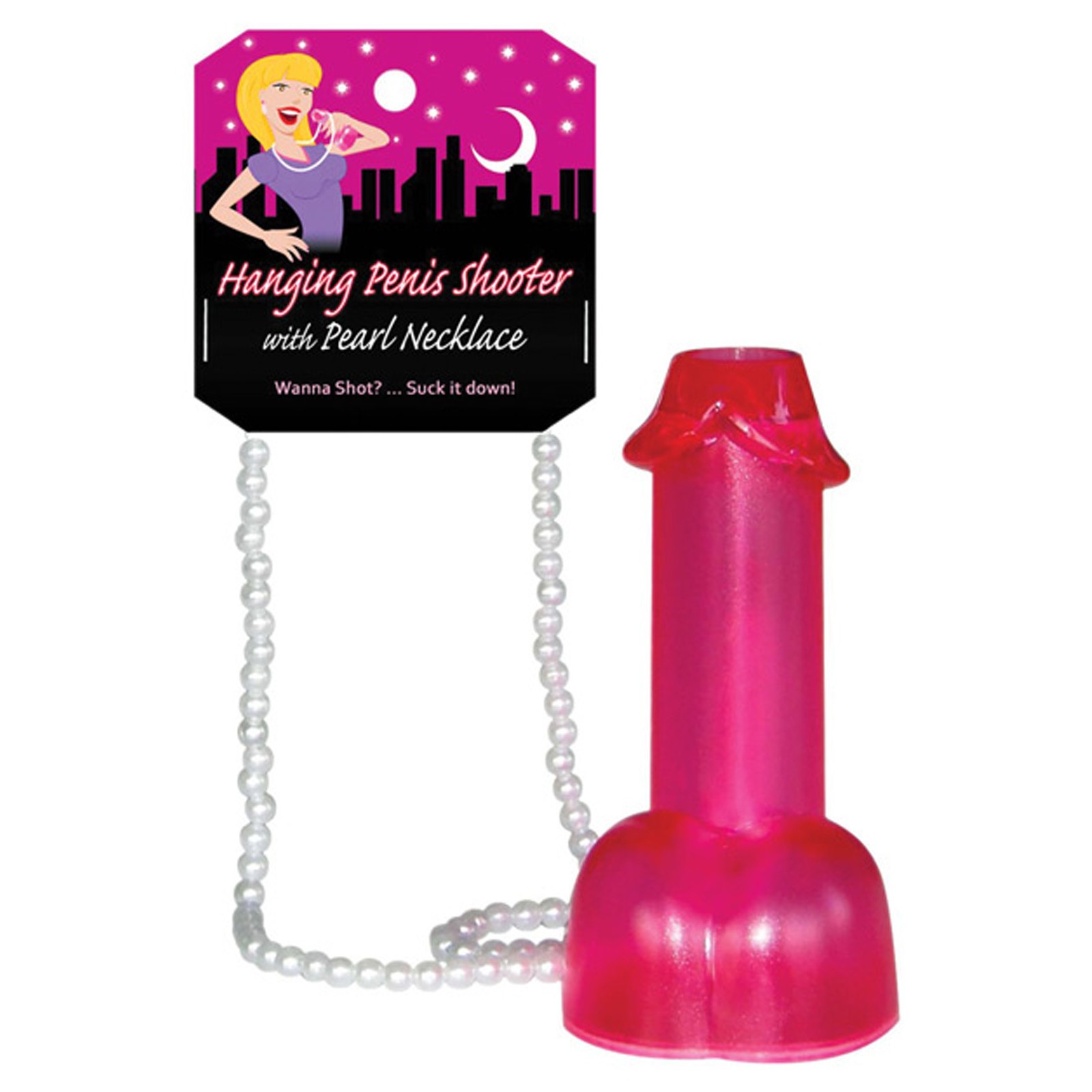 Hanging Penis Shooter Pearl Necklace