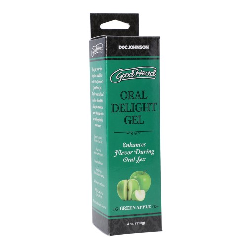 GoodHead Oral Gel Green Apple 4oz for Sensational Pleasure