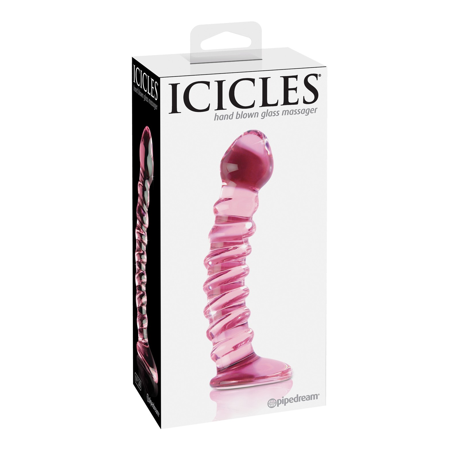 Icicles No. 28 Hand Blown Glass - Clear w/Ridges